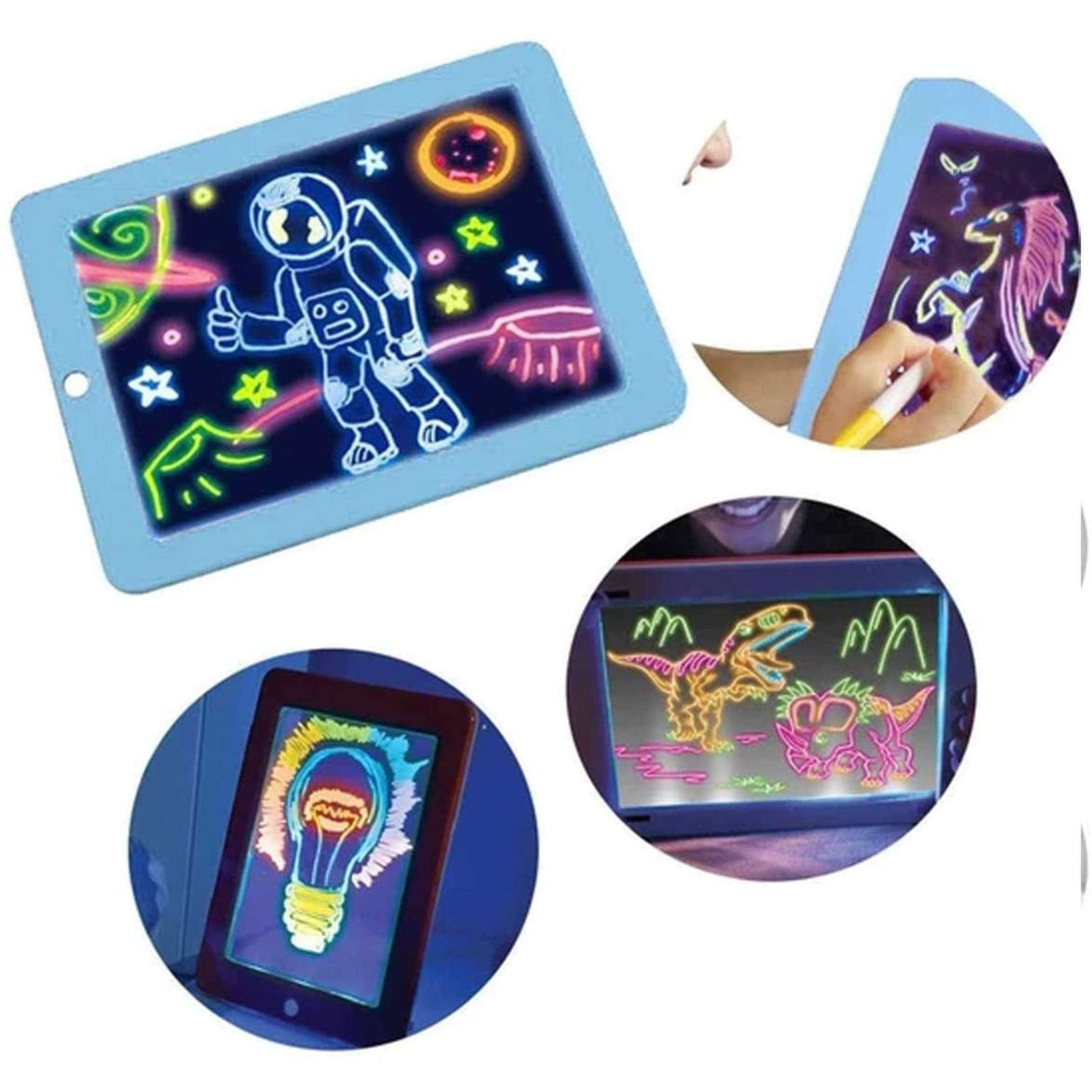 Miniatura 2 de Tablero Dibujo Luz Led Color Magic Pad